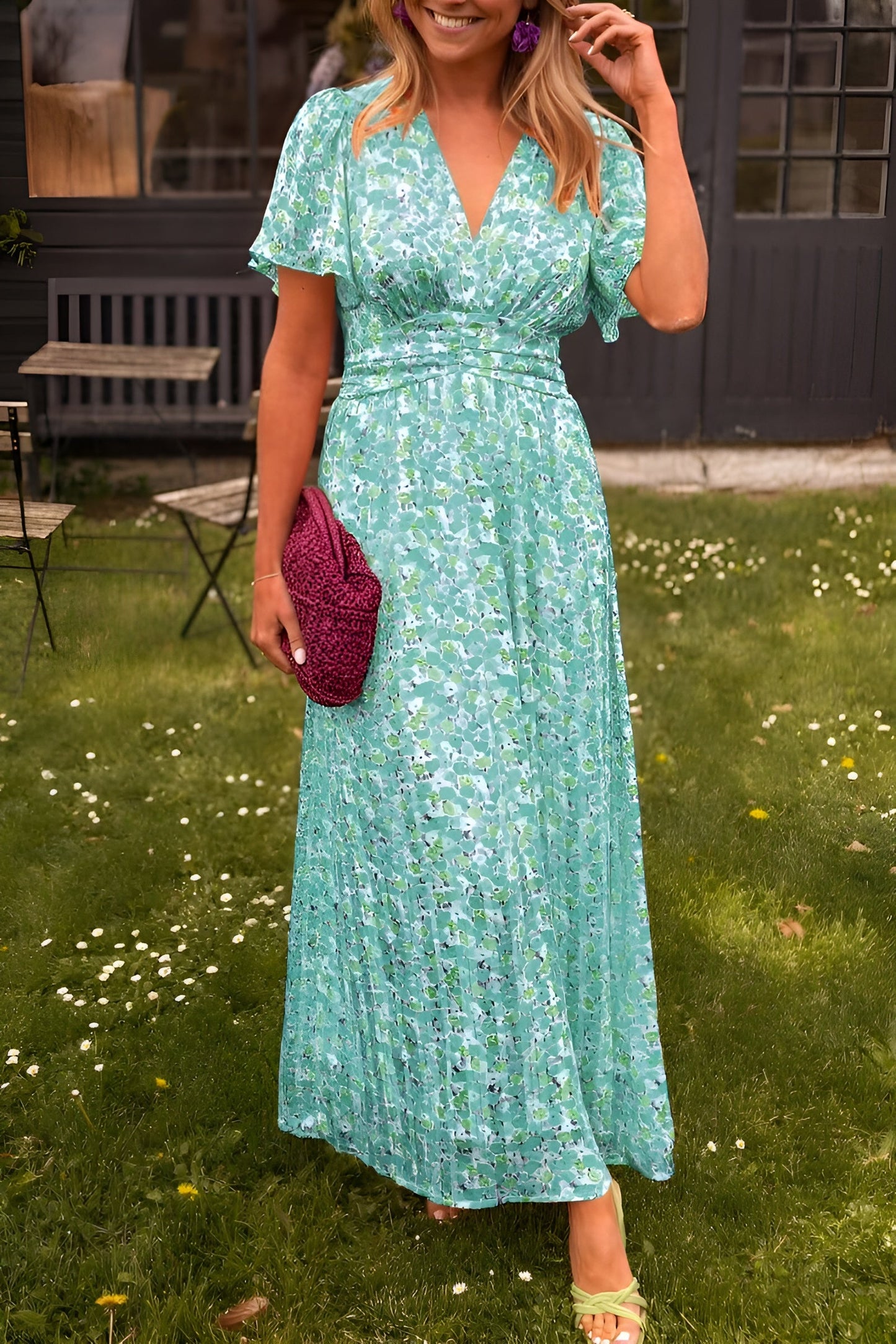 Maja™ | Maxi Dress with V-Neck