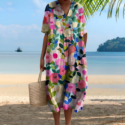 Lova – Colourful Summer Dress with Floral Pattern