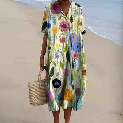 Lova – Colourful Summer Dress with Floral Pattern